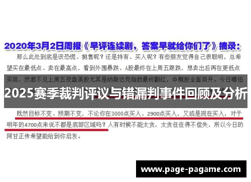 2025赛季裁判评议与错漏判事件回顾及分析