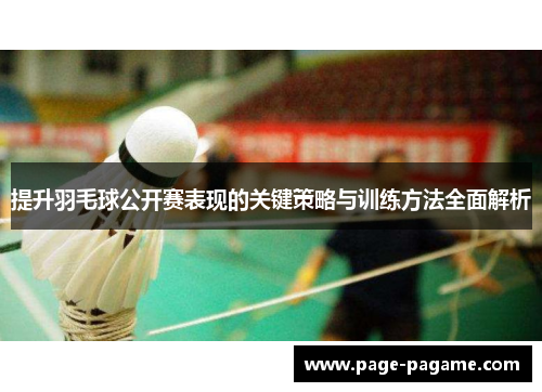 提升羽毛球公开赛表现的关键策略与训练方法全面解析