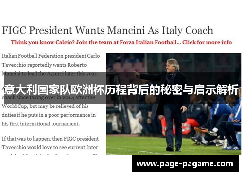 意大利国家队欧洲杯历程背后的秘密与启示解析